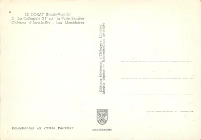 Le Dorat i jego okolice — Wydawnictwo Modernes « Théolac » — Rewers