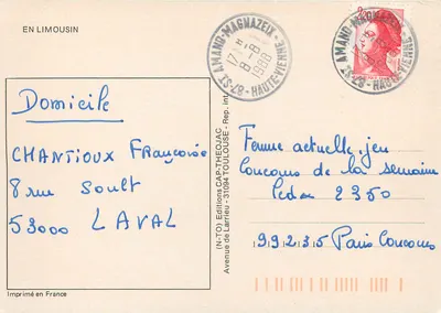 Laços em Limousin — Edições de Larrieu, n° 143 — Verso