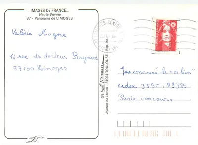 Limoges — panorama — IMAGES DE FRANCE, Haute-Vienne — Verso