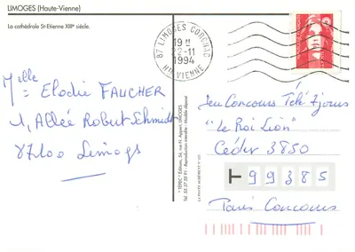 Katedra — Limoges — Wydawca TEPEC, nr 125 — Rewers