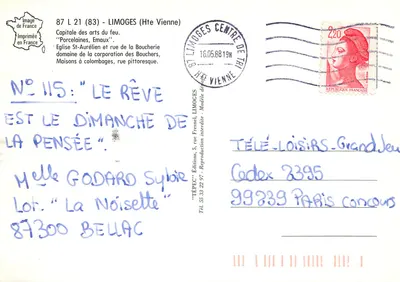 Limoges — Katedra św. Aurelijana — Wydawnictwo TÉPEC, n° 115 — Rewers