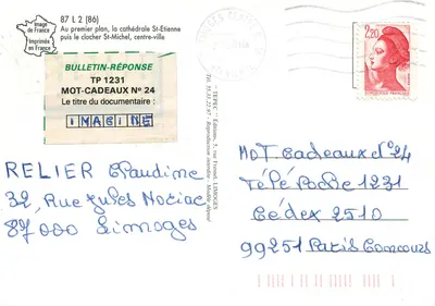 Limoges, ogólny widok — Tepec Éditions, nr 87 L (86) — Rewers