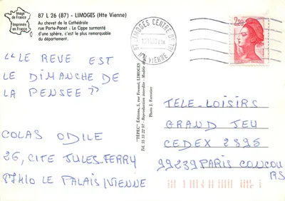Limoges - Rue Porte-Pane et Cippe — Tepec — Rewers