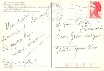 Limoges — Stolica Porcelany, ulica Boucherie — IN'EDITE — Rewers