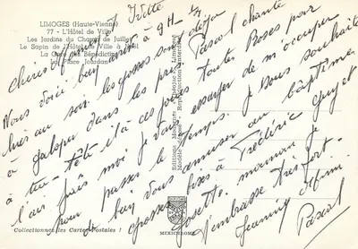 Limoges — panoramic and night view — Éditions IRIS — Back