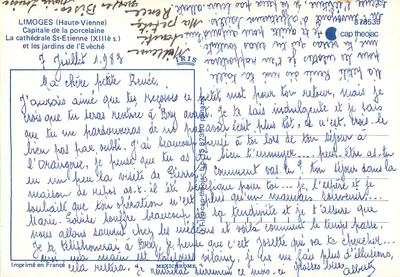 Katedra Świętego Etienne (XIII wiek) i ogrody biskupie — Limoges — wydawca IRIS — Rewers
