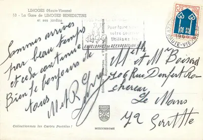 Garaż Limoges i jego ogrody — Limoges (Haute-Vienne) — Wydawnictwo MEXICHROME, n°53 — Rewers