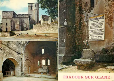 Oradour-sur-Glane — Igreja e monumento aos mortos — Éditions Archives - Paris