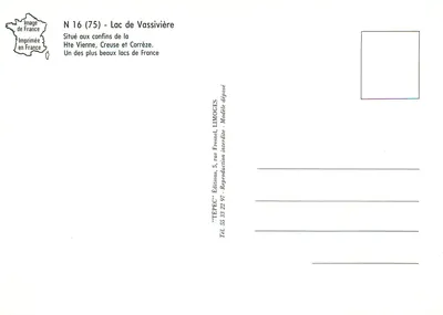 Jezioro Vassivière — widok z lotu — 2-Farron — Rewers