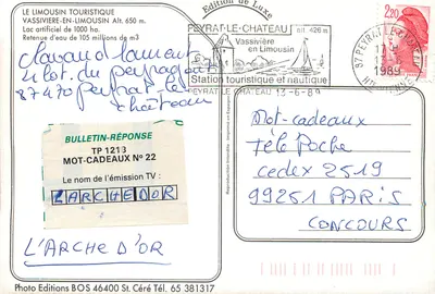 Lago de Vassivière — Vassivière-en-Limousin — Edition de Luxe, Photo Editions BOS — Verso