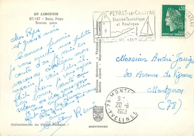 No País do Limousin — Edições Modernas, n° 87/167 — Verso