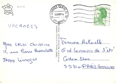 Uma lembrança do Limousin — 2e Farn — Éditions TEPEC — Verso