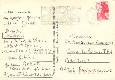 Saint-Leonard-de-Noblat (Haute-Vienne) — Velhas Casas — Yves Ducourtieux — Verso