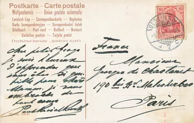 Berlim — Ponte Kurfürsten com estátua equestre — Postkarte No. 129/27 — Verso