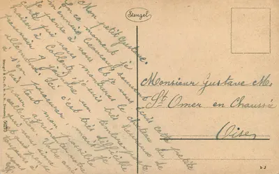 Coblenz - Schloss — visão do castelo e de seus jardins — Stengel & Co. n° 56276 — Verso