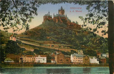 Cochem a. d. Mosel — Castelo na colina — Verlag Aloys Bauer