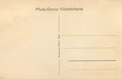 Katedra w Kolonii — widok z południa — Photo-Gravur Künstlerkarte, wydawca Leo Kürten — Rewers