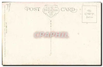 Pod zachodem słońca — statek żaglowy — C.W. Faulkner & Co. Ltd. Seria CWF — Rewers