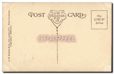 Żaglówka w zachodzie — scena morska — C.W. Faulkner & Co. Ltd., seria CWF — Rewers