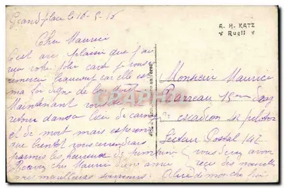 Coppia en escena de juramento — texto impreso — editor J.K. n° 9597/1 — Reverso