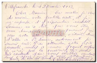 Mulher lendo uma carta — cena de jardim — REX 4639 — Verso