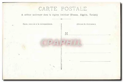 Três pessoas diante de um paisagem rochosa — Carta postal interior (França, Argélia, Tunísia) — Verso