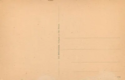 Cólnia no rio Reno — Ponte de Hohenzollern — Ed. Helzermann, n° 945 — Verso
