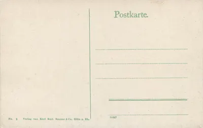 Katedra Kolniana — Front zachodni (160 m wys.) — Verlag von Karl Rud. Bremer & Co. Köln a. Rh. — Rewers