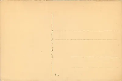 Köln. Kaiser Wilhelm-Ring. — Widok ulicy i parku — Wydawca E. Meyer, nr 2216 — Rewers