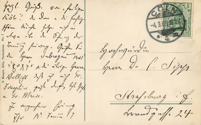 Katedra Kolnii — widok z południowego wschodu — E. Manger, Köln, Photodrom. Nr 1 — Rewers