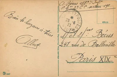 Duisburg, Königsplatz — Landgericht e Stadtttheater — editor Abrecht Häse, n° 2947 — Verso