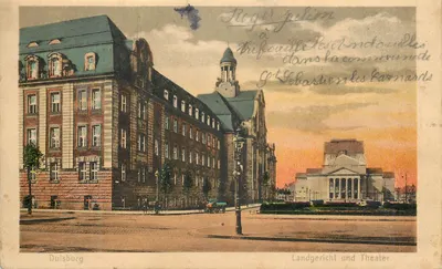 Duisburg — Landgericht und Theater — editor desconhecido, número de série não visível