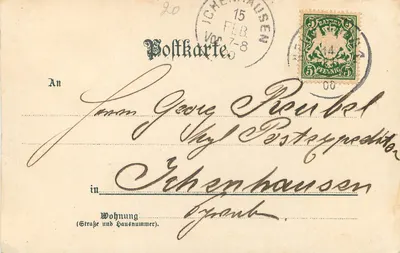 Castelo à beira de um lago — Lihl-Artist, Anstalt München, Série 47, No. 18302 — Verso