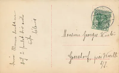 Dziewczyna w sukni i szlafroku z krokiem — fotografia — F. R. M. 2837/6 — Rewers