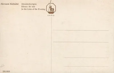 Scena jeziora w jesieni — Hermann Rüdisühli — n° 231/1323 — Rewers