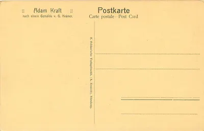 Adam Kraft — Portrait — S. Soldansche Verlagshandlung (A. Zonsch), Nürnberg — Back