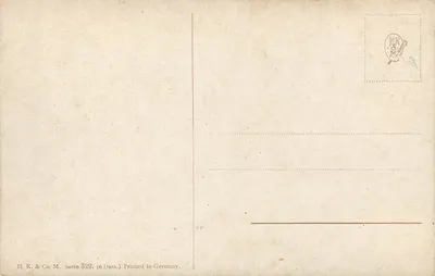 Zachód słońca nad wyrównaniem menhirów — H. K. & Co. M. — seria 529 (Rys.) — Rewers
