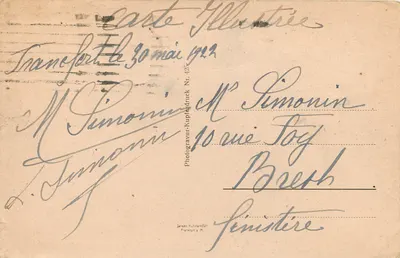 Frankfurt a.M., Kaiserplatz und Kaiserstraße — Fotogravura Kupferdruck Nr. 425 — Jacobs Kunststätte — Verso