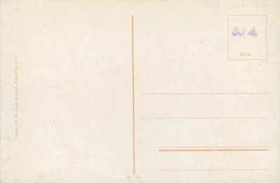 Frankfurt a. O. — vista da cidade e da catedral — Verlag von Hermann Schütte, No. 585 — Verso