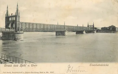 Kehl junto ao Reno — Ponte ferroviária — Carl Barth, Livraria e Comércio de Papel, Kehl junto ao Reno 2037