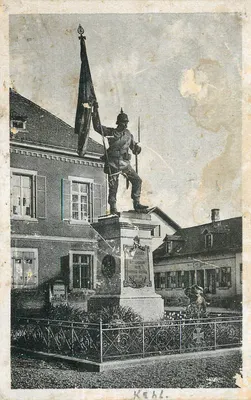 Kehl — Monumento aos soldados — editor Jul. Manias, Kehl a. Rh.