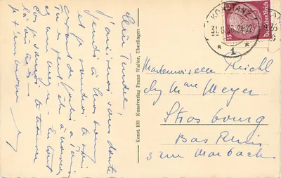 Konstanz a.R. Abendstimmung — F. Walter — Verso
