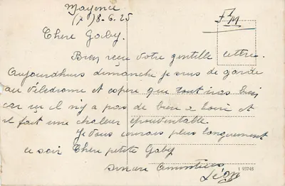 Mainz — Mercado com Catedral — editor H. Martin — Verso