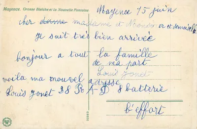 Mainz - Grosse Bleiche z Nowym Fontanną — wydawca nieznany, nr serii 32883 — Rewers