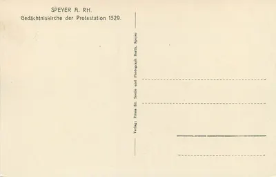 Gedächtnishalle z ronda Lutra — Speyer A. RH. — Speyer Barth — Rewers