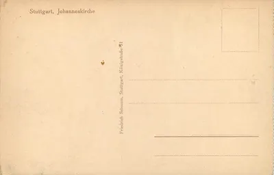 Stuttgart — Johanneskirche — wydawca Schumann, nr 31 — Rewers