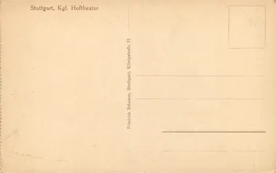 Stuttgart — Kgl. Hoftheater — wydawca Friedrich Schumann, nr 51 — Rewers
