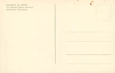 Les Thermes (Bany Rzymskie) — Treves — Souvenir — Rewers