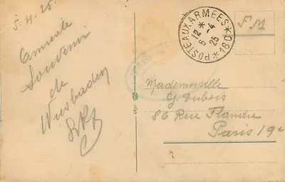 Wiesbaden. Kurhaus — widok budynku z fontanną — wydawca Donge Glaser, n° 589 — Rewers