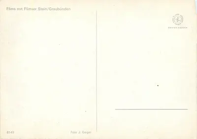 Flims z Flimser Stein / Gräubünden — Wydawnictwo Korsch, nr 8149 — Rewers